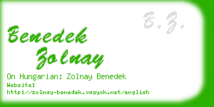 benedek zolnay business card